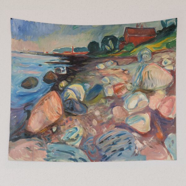 Item preview, Edvard Munch - Shore with Red House designed and sold by Vivanne-art.