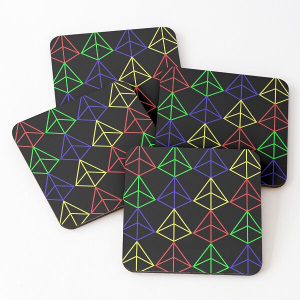 Item preview, Neon Triangles Grid dark designed and sold by CCC2021.