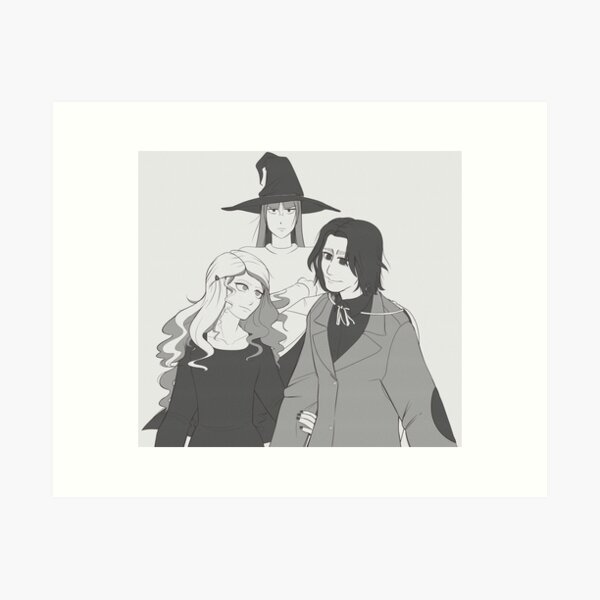 Sev and Lily on Halloween Art Print