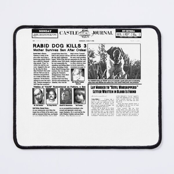 Item preview, Cujo Dog - Stephen King - Halloween Clutches Play Please Dee Newspaper designed and sold by DogStephenCook.