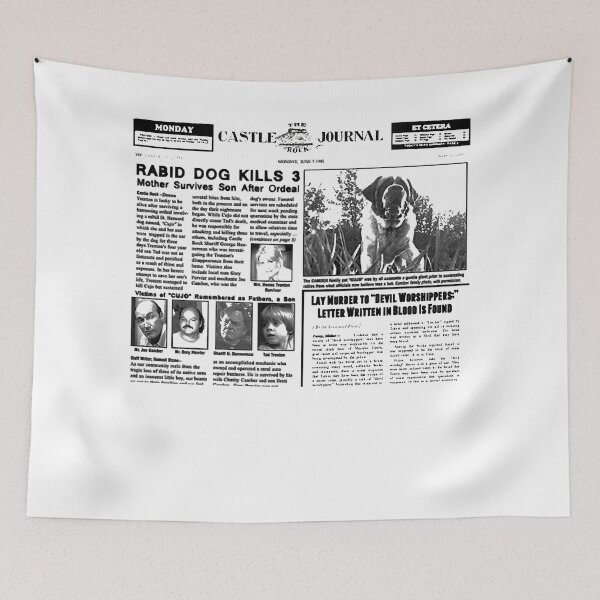 Item preview, Cujo Dog - Stephen King - Halloween Clutches Play Please Dee Newspaper designed and sold by DogStephenCook.