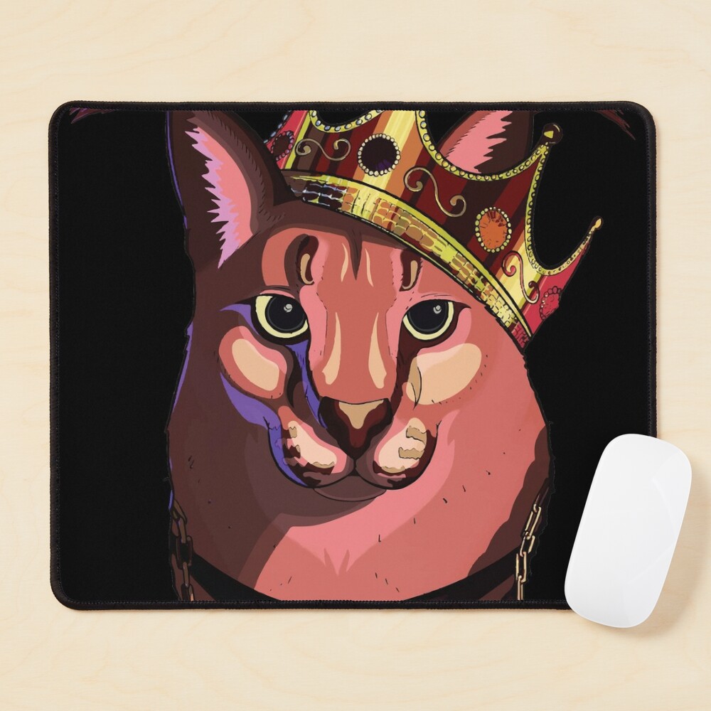 Funny Caracal Cat Floppa Meme Mouse Pad Square Non-Slip Rubber