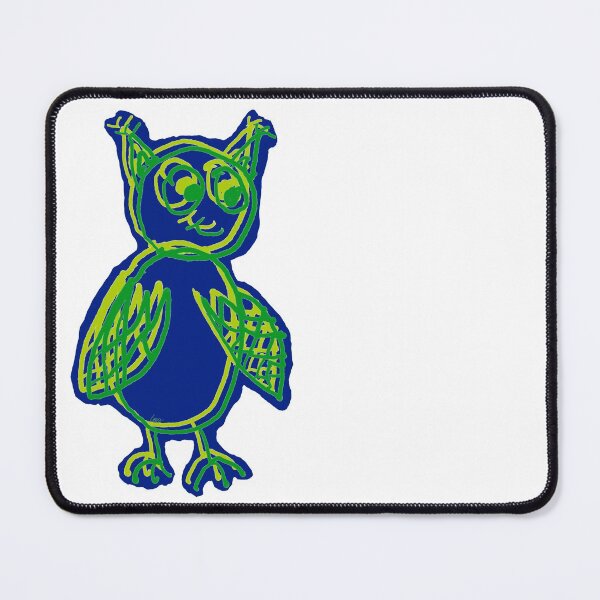 Item preview, owl overlay green blue designed and sold by MentaLee.