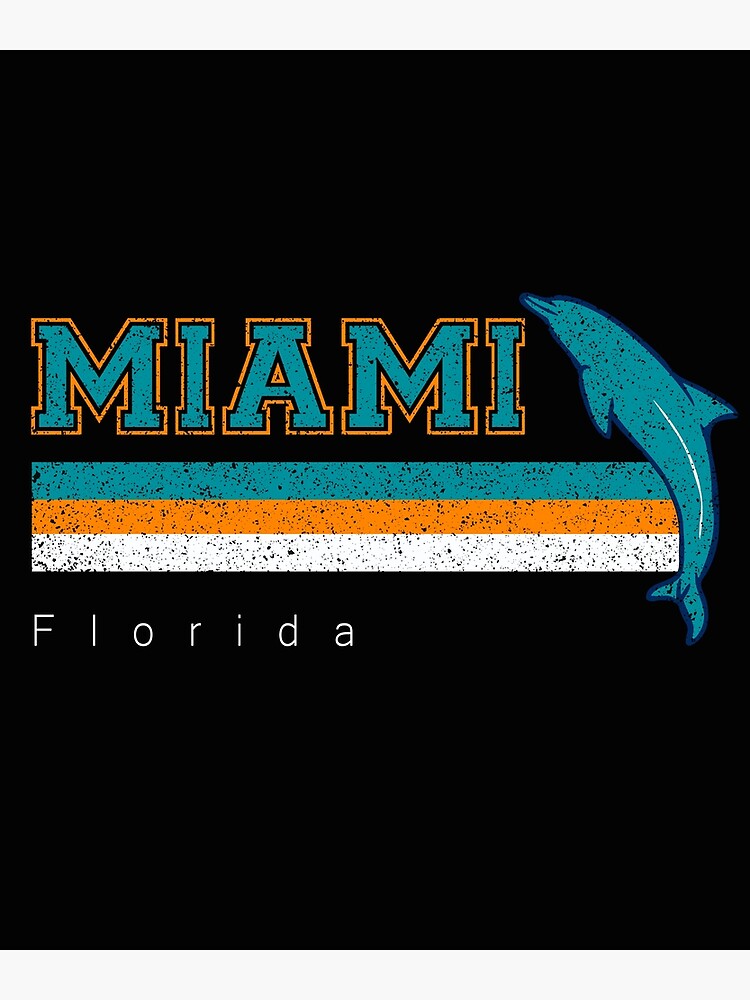 Vintage Miami Sports Football Athletic Novelty Dolphin Retro - Miami  Dolphins - Posters and Art Prints