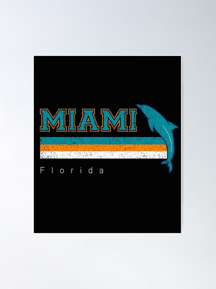 Vintage Miami Sports Football Athletic Novelty Dolphin Retro For Game Day'  Poster for Sale by bucktundBr