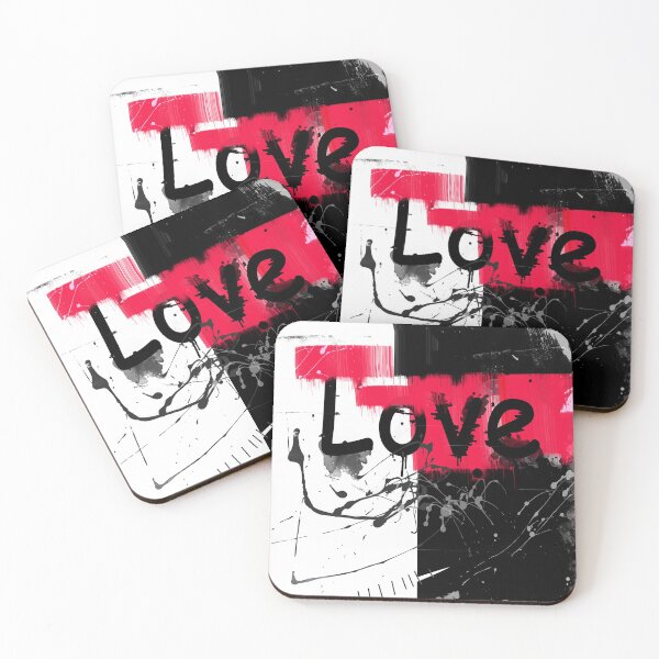 Item preview, lettering with paints Love designed and sold by fuzzyfox.