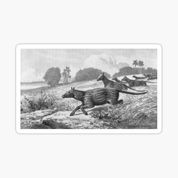 Item preview, Phenacodus   Heinrich Harder vintage illustration designed and sold by Vintage Designs +.