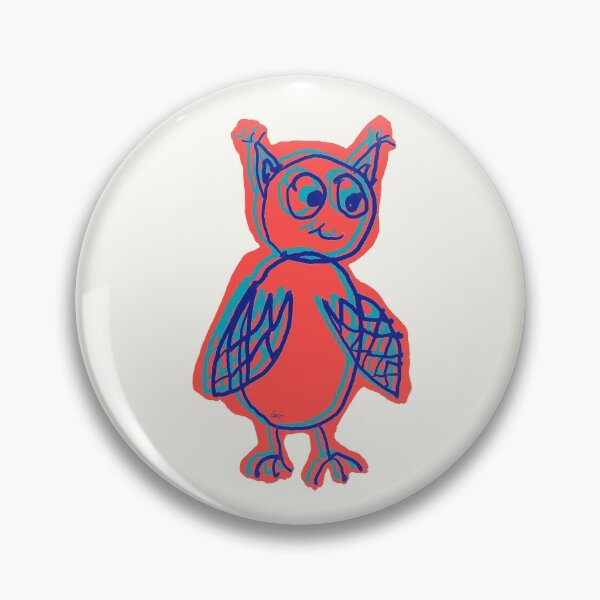 Item preview, owl overlay red blue designed and sold by MentaLee.
