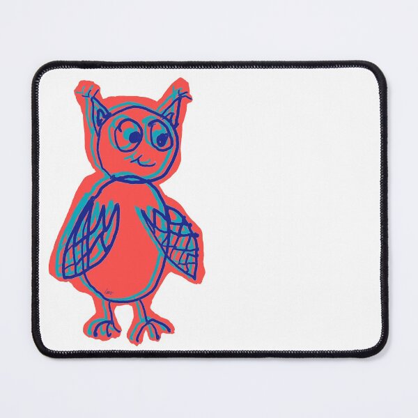 Item preview, owl overlay red blue designed and sold by MentaLee.