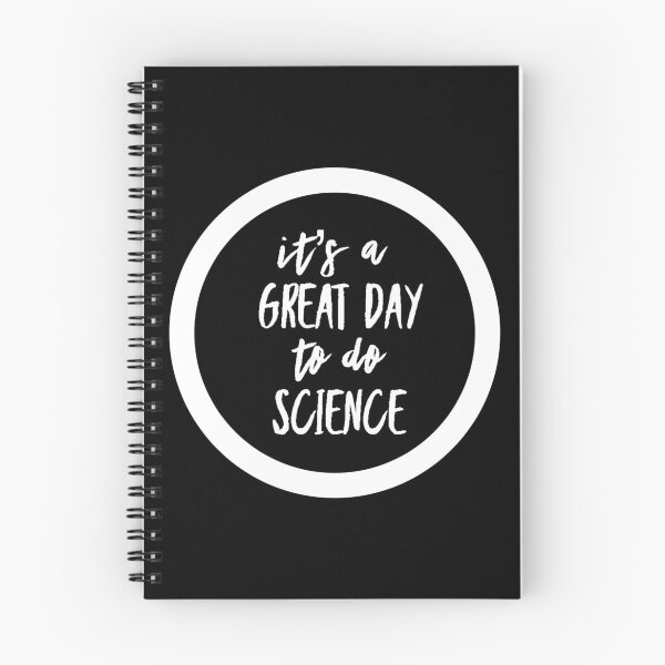 Item preview, It’s a great day to do science in black and white font on black background designed and sold by UncleStuScience.