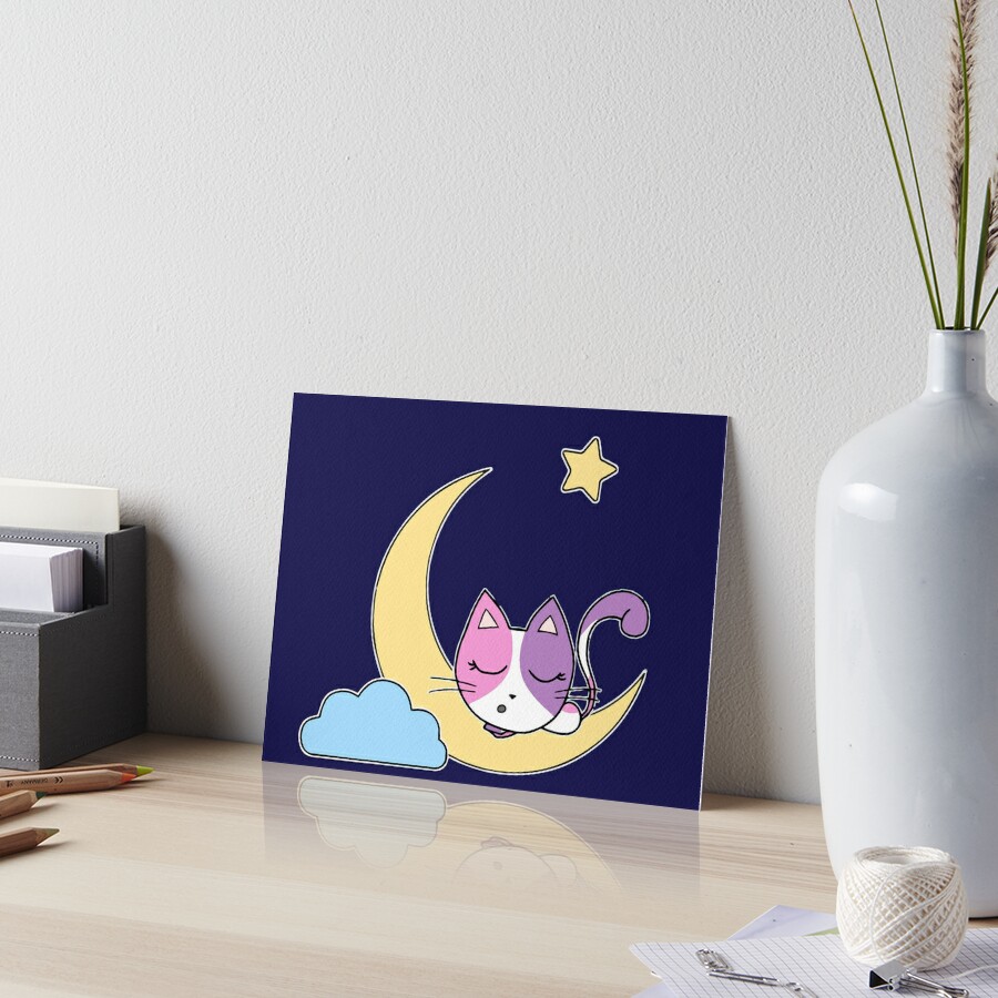 Aphmau Moon Cat Pyjama Art Board Print For Sale By Mysteryfactory