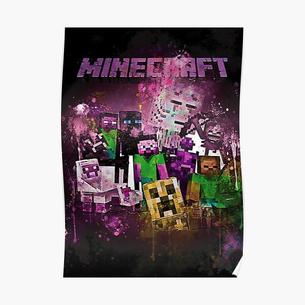 Minecraft Art purple Poster