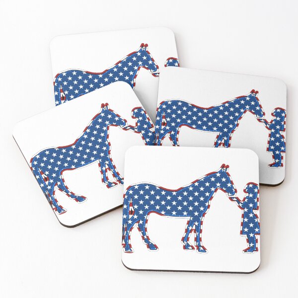 Item preview, AMERICAN FLAG HORSE AND GIRL DESIGN ART designed and sold by atena200092.