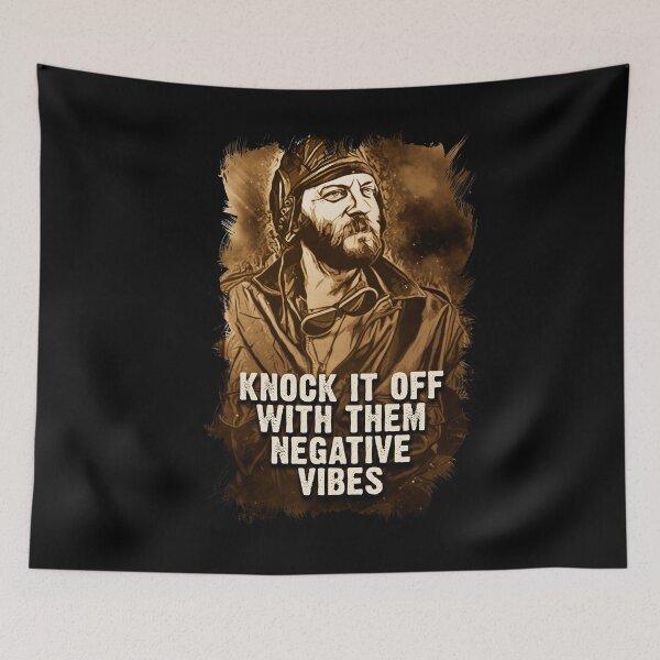 Item preview, Oddball Vintage Portrait Quote Knock It Off With Them Negative vibes designed and sold by Naumovski.