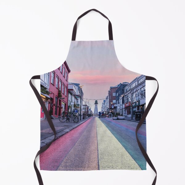 Item preview, Reykjavik Iceland Rainbow road at christmas designed and sold by kathleenjean.