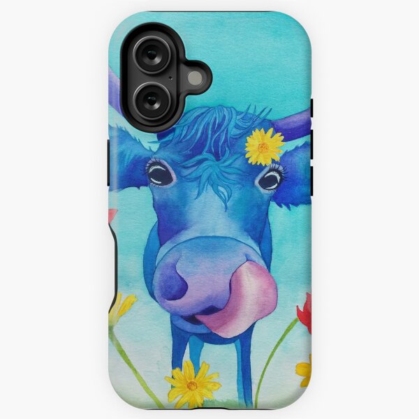 Vista previa del artículo con la obra «Linda vaca azul», diseñado y vendido por DiBeauteous.
