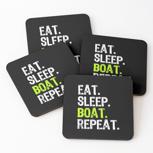 Item preview, Eat Sleep Boat Repeat Fishing Boating Funny Gift designed and sold by frischmanjose.