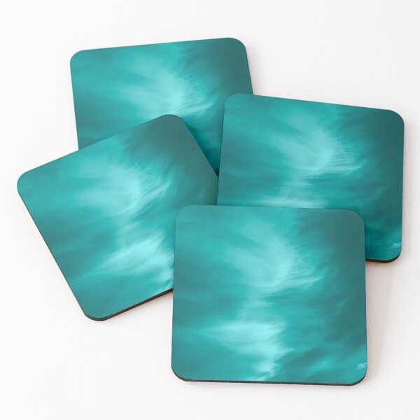 Item preview, Wispy cyan aqua clouds captured by the warm sunset designed and sold by James-Cole.