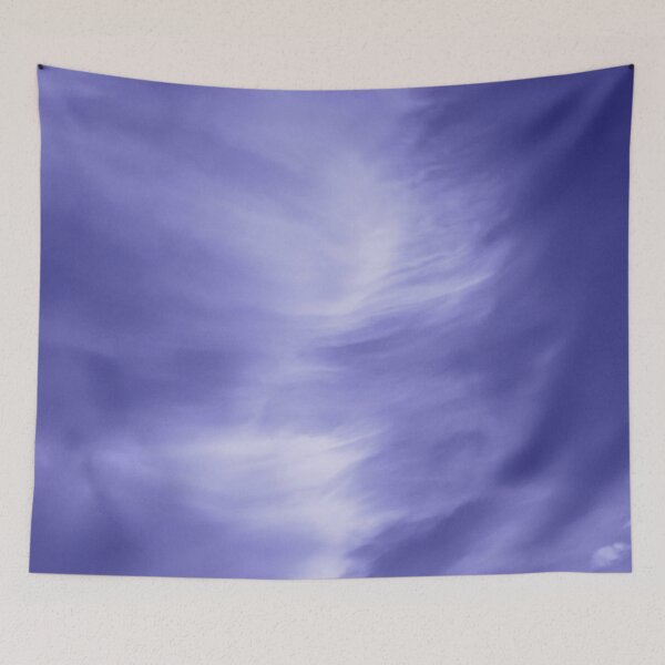 Item preview, Wispy blue clouds captured by the warm sunset designed and sold by James-Cole.