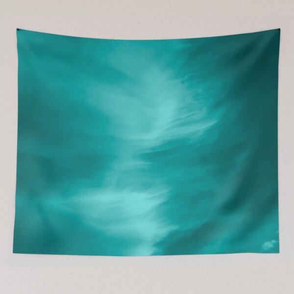 Item preview, Wispy cyan aqua clouds captured by the warm sunset designed and sold by James-Cole.