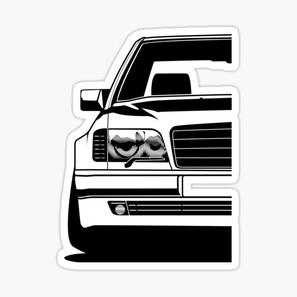 W124 Sticker for Sale by AzmeeZopArt