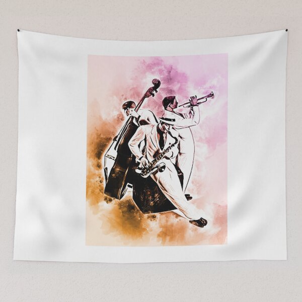 Item preview, JAZZ Band Musicians Unique Watercolor Music Artwork designed and sold by Naumovski.
