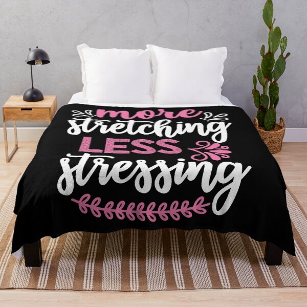 Item preview, More Streching Less Stressing Yoga Quote designed and sold by D3monic.