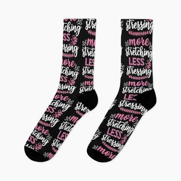 Item preview, More Streching Less Stressing Yoga Quote designed and sold by D3monic.