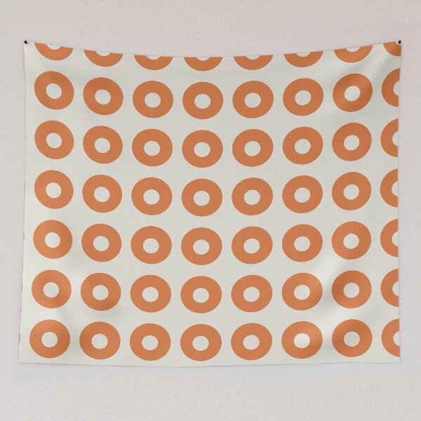 Item preview, Orange Donut Circle Design Pattern designed and sold by Luovamaailma.