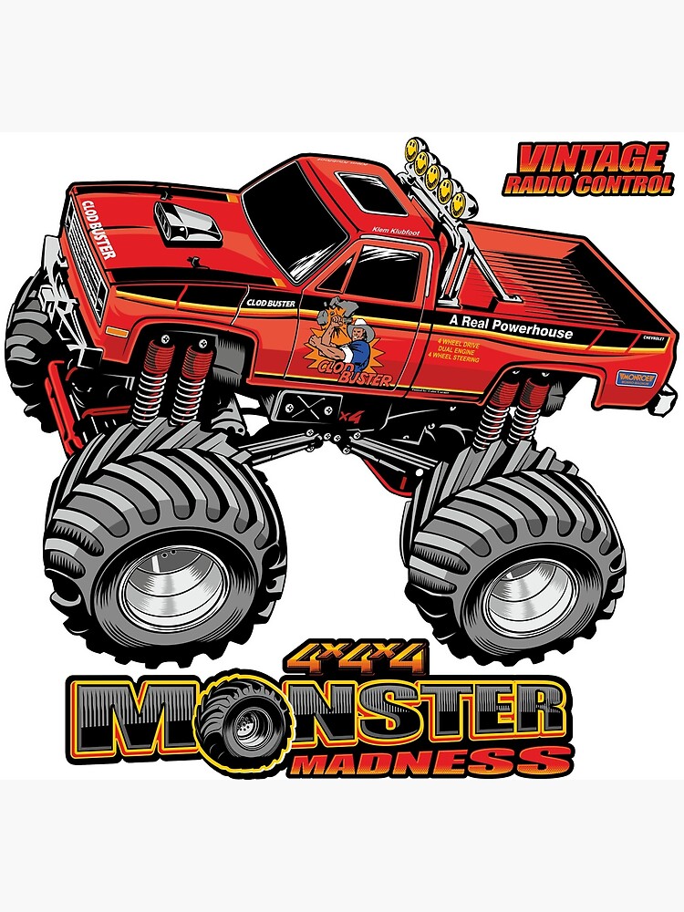 Tamiya Vintage RC Clod Buster Monster Truck 4x4x4 Poster for Sale by  TDanny