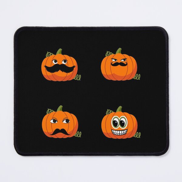 Item preview, Jack O'Lantern Moustache Cute Funny Happy Hallowe'en Thanksgiving Movember Veggie Humour Pumpkin Pattern designed and sold by H3designs.