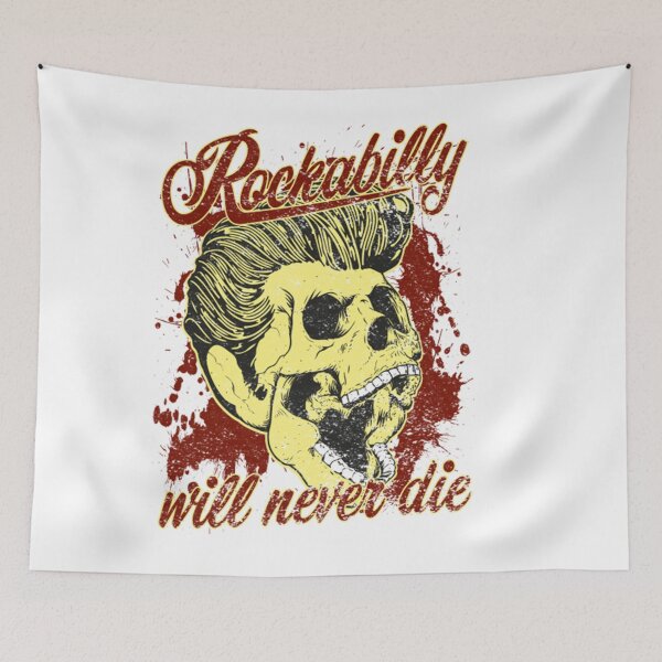 Aperçu de l'œuvre Rockabilly Skull Rockabilly ne mourra jamais créée et vendue par Jimbeler.