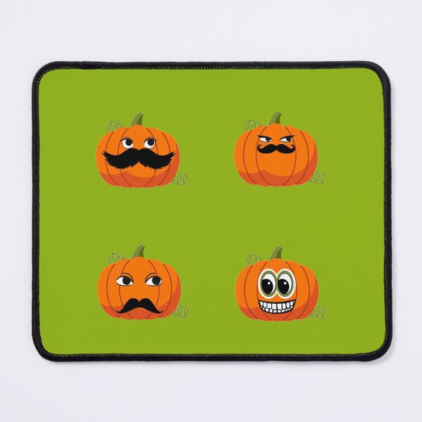 Item preview, Jack O'Lantern Moustache Cute Funny Happy Hallowe'en Thanksgiving Movember Veggie Humour Pumpkin Pattern designed and sold by H3designs.