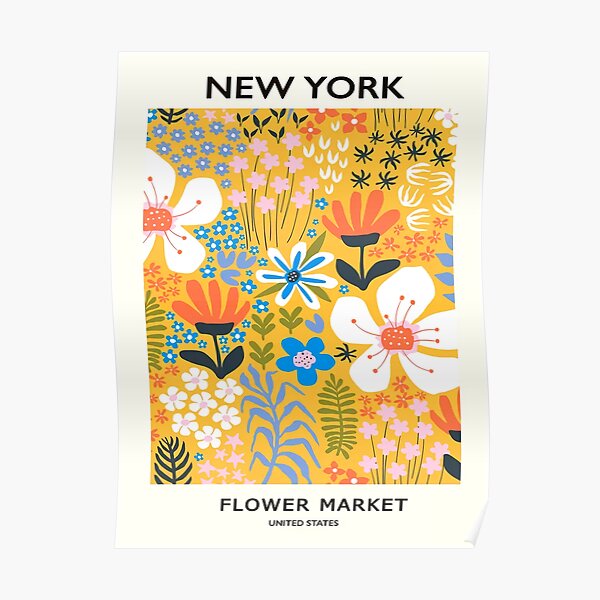 Flower Market - New York Poster