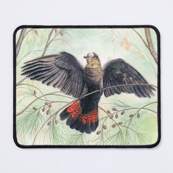 Item preview, Glossy Black Cockatoo art by Nadya Neklioudova designed and sold by Nadya Neklioudova.