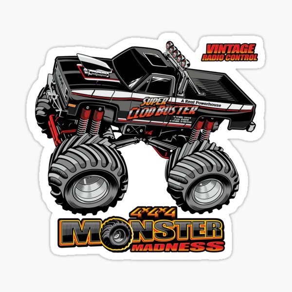Tamiya Vintage RC Clod Buster Monster Truck 4x4x4 Sticker for Sale by  TDanny