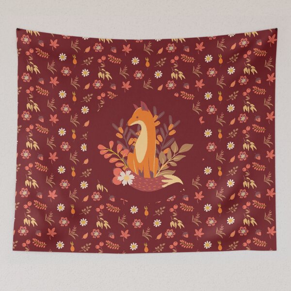 Item preview, Autumn floral and fox  designed and sold by FunnyChameleon.