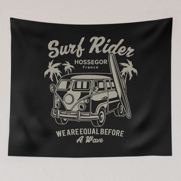 Item preview, Hossegor, France, Europe, Atlantic Ocean - Surf Rider Surfing Destination Vintage Logo designed and sold by Vintage-TM.