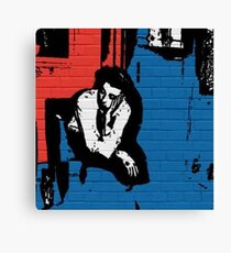 Thinking Graffiti (Red+Blue) Canvas Print