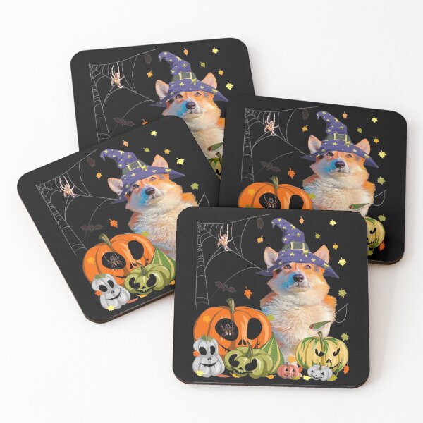 Item preview, Witch Corgi & Pumpkin - Funny Dog Lover Jack-O-Lantern Halloween designed and sold by r-silver.