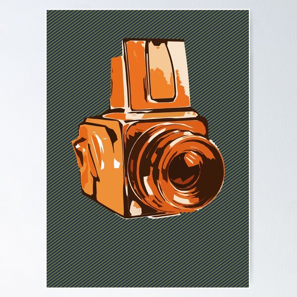 Aperçu de l'œuvre Caméra 6x6 format moyen à Orange créée et vendue par strayfoto.