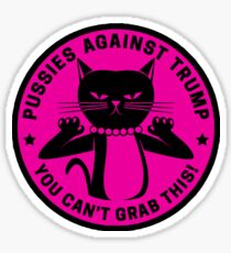 Pussies Against Trump Pink Sticker