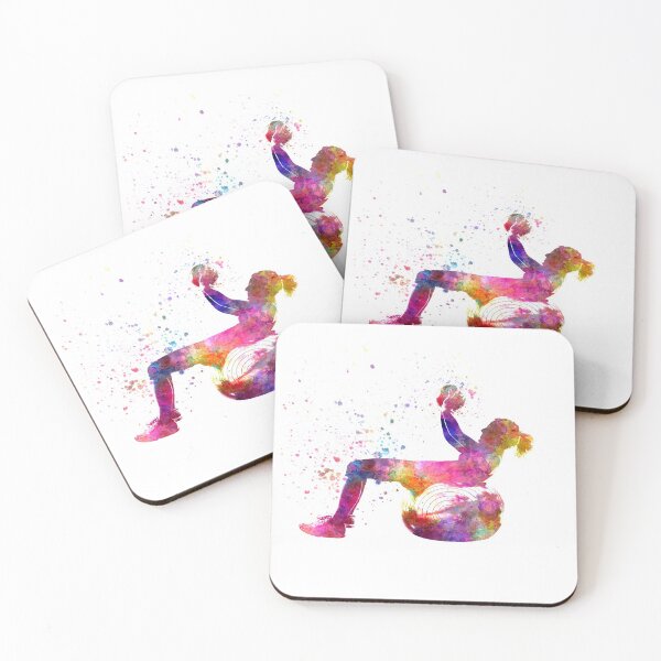 Item preview, Young man practices fitness in watercolor designed and sold by paulrommer.