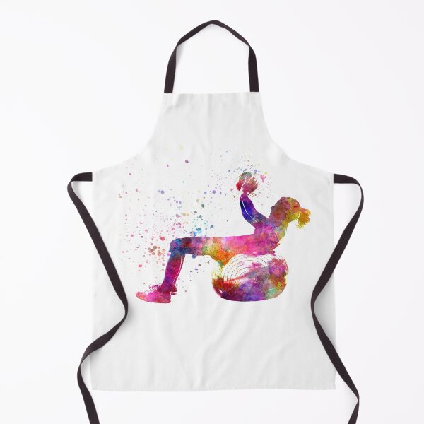 Item preview, Young man practices fitness in watercolor designed and sold by paulrommer.