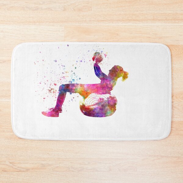 Item preview, Young man practices fitness in watercolor designed and sold by paulrommer.