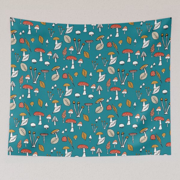 Item preview, Wild Mushroom Blue designed and sold by susycosta.