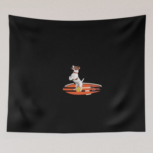 Item preview, dog on surfboard designed and sold by Mariocii.