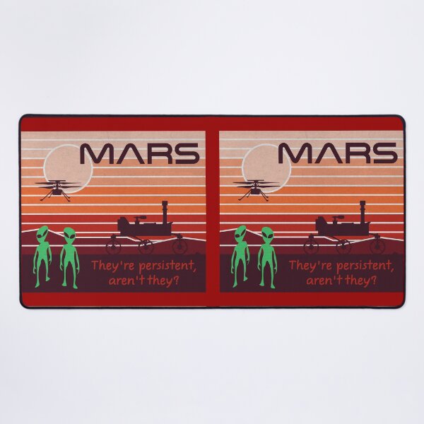 Item preview, Mars Perseverance Ingenuity aliens Martians persistent funny designed and sold by SolidEarthArt.