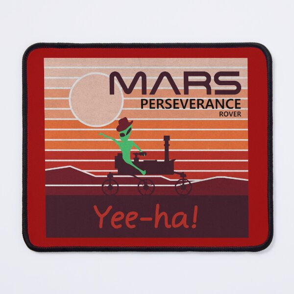 Item preview, Mars Perseverance rover alien Martian yee-ha rodeo funny designed and sold by SolidEarthArt.