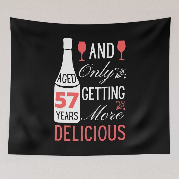 Item preview, 57th Birthday Gift or Greeting for Wine Lovers only getting more Delicious with Age designed and sold by yennyz.